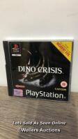 *DINO CRISIS " SONY PLAYSTATION PS1 " PAL " HORROR GAME " COMPLETE / STAFF REF: D
