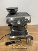 *SAGE BARISTA EXPRESS BES875BSS PUMP COFFEE MACHINE / POWERS UP / SIGNS OF USE