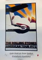 *ROLLING STONES LITHOGRAPH WITH PRINTED SIGNATURES - AMERICAN TOUR 1972 PRINT - 4136/5000 WITH COA / STAFF REF: B