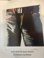 *ROLLING STONES LITHOGRAPH WITH PRINTED SIGNATURES - STICKY FINGERS PRINT - 4958/5000 WITH COA / STAFF REF: B