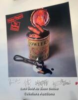 *ROLLING STONES LITHOGRAPH WITH PRINTED SIGNATURES - STICKY FINGERS SPANISH EDITION PRINT - 998/2500 WITH COA / STAFF REF: B