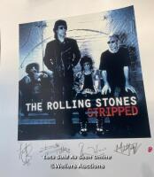 *ROLLING STONES LITHOGRAPH WITH PRINTED SIGNATURES - STRIPPED PRINT - 217/2500 WITH COA / STAFF REF: B