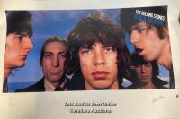 *ROLLING STONES LITHOGRAPH WITH PRINTED SIGNATURES - BLACK AND BLUE PRINT - 2248/5000 WITH COA / STAFF REF: B