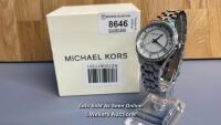 *MICHAEL KORS WOMEN'S MINI LAURYN CRYSTAL WATCH / MINIMAL IF ANY SIGNS OF USE, IN WORKING ODER / STAFF REF: B
