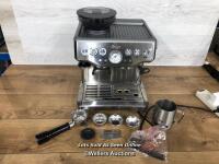 *SAGE BARISTA EXPRESS BES875BSS PUMP COFFEE MACHINE / POWERS ON SIGNS OF USE