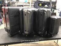 *4X AS FOUND SUIT CASES INCL. SAMSONITE & PIERRE CARDIN / SEE IMAGES FOR SPECIFIC DAMAGES