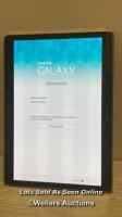 *SAMSUNG GALAXY TAB S 10.5'', WI-FI, 16GB / SM-T800, SN: R52F70R1YQV / GOOGLE ACCOUNT LOCKED / POWERS UP & APPEARS FUNCTIONAL / STAFF REF: C [247-02/01]