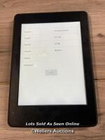*AMAZON KINDLE PAPERWHITE / DP75SDI / POWERS UP & APPEARS FUNCTIONAL / STAFF REF: C [10-02/01]
