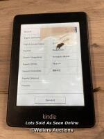 *AMAZON KINDLE PAPERWHITE / 5TH GEN / EY21 / POWERS UP & APPEARS FUNCTIONAL / STAFF REF: C [3-02/01]