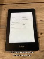 *AMAZON KINDLE PAPERWHITE / DP75SDI / POWERS UP & APPEARS FUNCTIONAL / STAFF REF: C [8-02/01]