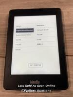 *AMAZON KINDLE PAPERWHITE / DP75SDI / POWERS UP & APPEARS FUNCTIONAL / STAFF REF: C [9-02/01]