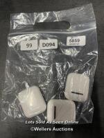 *X3 APPLE AIRPODS CHARGING CASES A1602 (ONLY CHARGING CASESS) / BLUETOOTH CONNECTION NOT TESTED / STAFF REF: C [99-02/01]