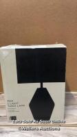 *JOHN LEWIS ADA DUAL LIT GLASS TABLE LAMP / MINIMAL SIGNS OF USE, DAMAGED BASE / NOT FULLY TESTED / STAFF REF:A