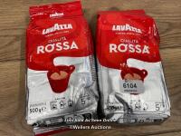 *X2 PACKS OF LAVAZZA ROSSA GROUND COFFEE - 500G EACH BAG