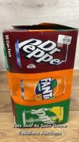 *30 CAN BOX OF SOFT DRINK INC. DR. PEPPER, FANTA AND SPRITE - EACH 330ML
