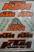* KTM REFLECTIVE STICKER SHEET DECALS GRAPHICS KIT STICKERS MOTORCROSS MX SX EXC