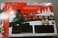 *DISNEY MICKEY MOUSE 37 PIECE TRAIN SET WITH LIGHTS & SOUNDS / APPEARS NEW OPEN BOX