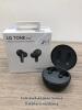 *LG UFP5 WIRELESS EARBUDS / POWERS UP, CONNECTS TO BLUETOOTH, BOTH EARS WORKING