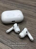 *APPLE AIRPODS PRO / WITH CHARGING POD / MWP22ZM/A / POWERS UP, NOT CONNECTING TO BLUETOOTH