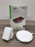 *BELKIN WIRELESS CHARGING PAD 10W / POWERS UP AND CHARGES