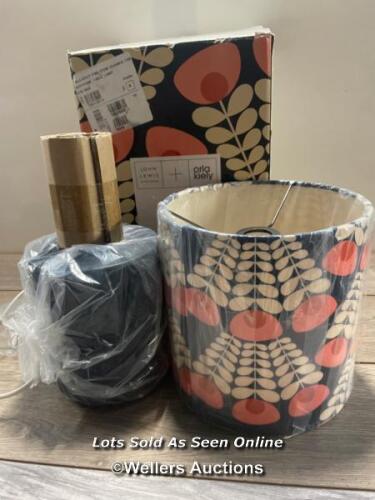 *ORLA KIELY PINK STEM CERAMIC TABLE LAMP / APPEARS NEW OPENED BOX