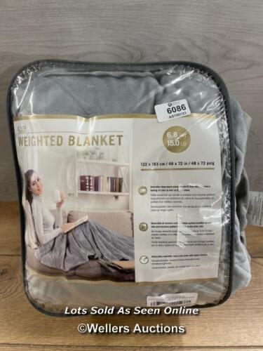 *SLEEP PHILOSOPHY WEIGHTED BLANKET (122CM X 183CM) TO PROMOTE FEELING OF CALM & BETTER SLEEP / MINIMAL SIGNS OF USE