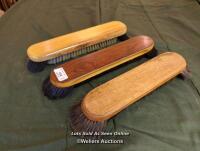 3X VARIOUS BILLIARD BRUSHES INC. E.J RILEY [THIS LOT WILL NEED COLLECTING FROM THE ACADEMY BILLIARD COMPANY IN WEST BYFLEET, THE FULL ADDRESS WILL BE GIVEN OUT POST SALE]