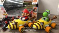 *MARIO KART TWIN PACK MARIO & YOSHI REMOTE CONTROL CARS / MINIMAL SIGNS OF USE / NOT FULLY TESTED