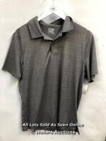 *GENTS NEW 32 DEGREE COOL GREY PERFORMANCE POLO SHIRT - M