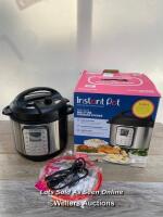 *INSTANT POT DUO PLUS 9-IN-1 MULTI-USE ELECTRIC / POWERS ON /MINIMAL IF ANY SIGNS OF USE [3195]