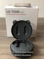 *LG UFP5 WIRELESS EARBUDS / POWERS UP, LEFT EAR ONLY, NOT CONNECTING TO BLUETOOTH