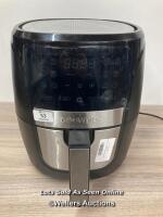*GOURMIA 5.7L DIGITAL AIR FRYER WITH 12 ONE TOUCH COOKING FUNCTIONS / NO POWER / SIGNS OF USE