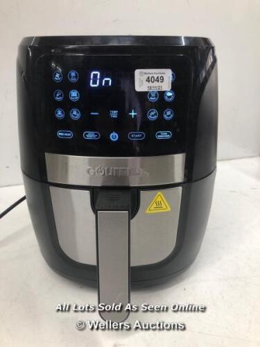 *GOURMIA 5.7L DIGITAL AIR FRYER WITH 12 ONE TOUCH COOKING FUNCTIONS / POWERS UP, NOT FULLY TESTED FOR FUNCTIONALITY [2993]