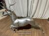 *SILVER COLORED FLYING REINDEER, MAY NEED SOME RESTORATION, 140CM (H) X 170CM (L) X 65CM (W) / ITEM LOCATION: BRISTOL (BS35), FULL ADDRESS WILL BE GIVEN TO WINNING BIDDER - 5