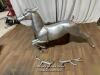 *SILVER COLORED FLYING REINDEER, MAY NEED SOME RESTORATION, 140CM (H) X 170CM (L) X 65CM (W) / ITEM LOCATION: BRISTOL (BS35), FULL ADDRESS WILL BE GIVEN TO WINNING BIDDER - 7