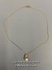 *9CT YELLOW GOLD DIAMOND AND PEARL NECKLACE HALLMARKED SHEFFIELD 3.65G 18 INCH