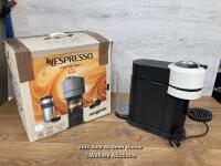 *MAGIMIX VERTUO NEXT WHITE 11706 COFFEE MACHINE / SIGNS OF USE, POWERS UP NOT FULLY TESTED