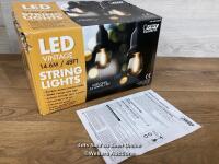 *48FT HEAVY DUTY LED STRING LIGHT SET / POWERS UP AND APPEARS FUNCTIONAL