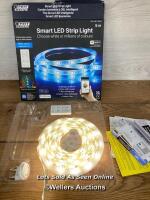 *FEIT SMART LED STRIP LIGHT / MINIMAL SIGNS OF USE, POWERS UP, NOT FULLY TESTED