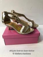 CHILDRENS NEW TIA MARIA GOLD SHOES - 12