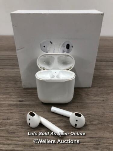 *APPLE AIRPODS 2ND GEN MV7N2ZMA WITH CHARGING CASE / CASE NOT CHARGING, UNTESTED