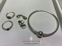 *X2 SILVER RINGS, X2 SILVER CHARMS AND X1 SILVER BRACELET