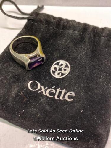 *OXETTE SILVER RING INCL. CASE