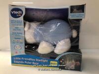 *VTECH LITTLE FRIENDLIES STARLIGHT SOUNDS BEAR, SOOTHING BABY NIGHLIGHT, MUSICAL TOY WITH SOUNDS AND SONGS, SOFT CUDDLY TOY FOR BABIES AGED 1 MONTH TO 4 YEARS [2996]