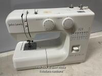 *JOHN LEWIS JL110 SEWING MACHINE, WHITE / UNTESTED / NO POWER CABLES