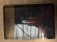 *HUAWEI MEDIAPAD T3 10.0'' / WI-FI / AGS-W09 / GOOGLE ACCOUNT LOCKED / POWERS UP & APPEARS FUNCTIONAL