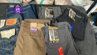 *6X PAIRS OF GENTS NEW TROUSERS AND JEANS INCL. LEVIS 501, BC CLOTHING & KIRKLAND / MIXED SIZES