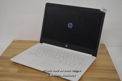 *HP 14-BP060SA 14" LAPTOP / 500GB HDD / 8GB RAM / INTEL CORE I3-6006U CPU @ 2.00GHZ / WINDOWS 10 / WITHOUT CHARGER / POWERS UP, NOT FULLY TESTED FOR FUNCTIONALITY [95-05/08]