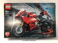 *LEGO 42107 TECHNIC DUCATI PANIGALE V4 R MOTORBIKE, COLLECTIBLE SUPERBIKE DISPLAY MODEL / BRAND NEW & SEALED [2996]