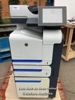 *HP LASERJET ENT 500 COLOR MFP M575DN A4 PRINTER LOW COUNT XTRAY CABINET / MINIMAL SIGNS OF USE, POWERS UP NOT FULLY TESTED